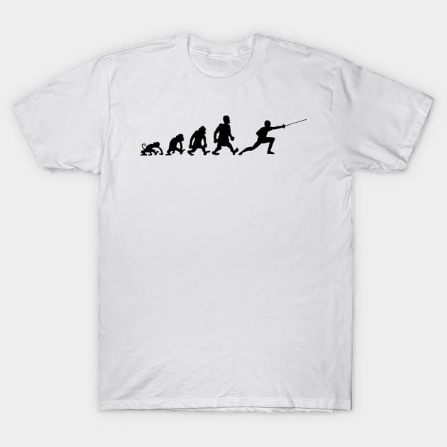 fencing evolution T-Shirt by Rooscsbresundae